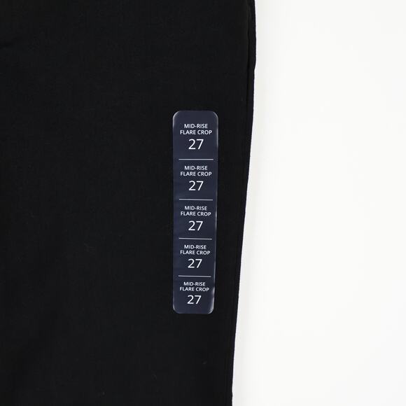 J.Crew Factory Mid Rise Flare Crop All Day Stretch Black Jean Size 27 NWT - Picture 5 of 9